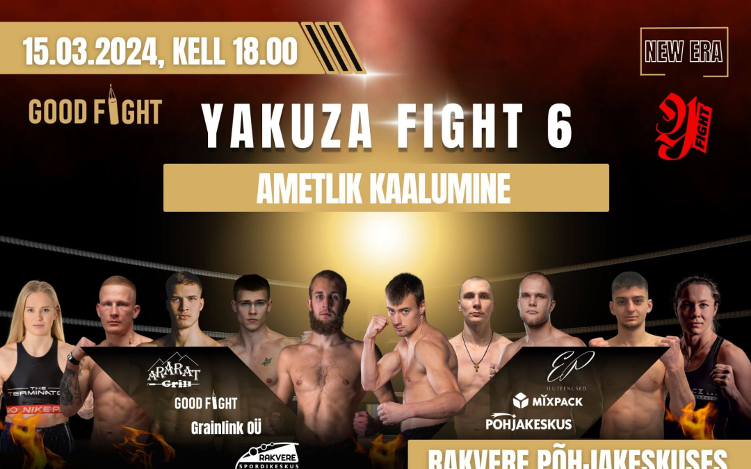 LIVE ÜLEKANNE I Yakuza Fight 6 võitlusõhtu sportlased astuvad homme kaalule