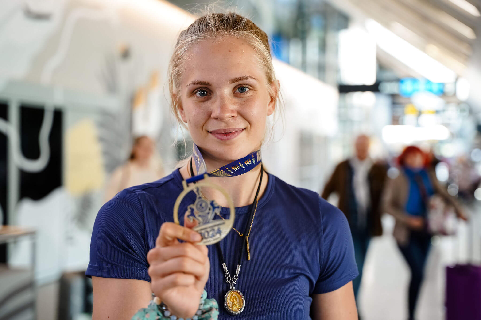 Sigrid Kapanen Tallinna Lennujaamas (Foto GoodFight, Evelin Kruus)